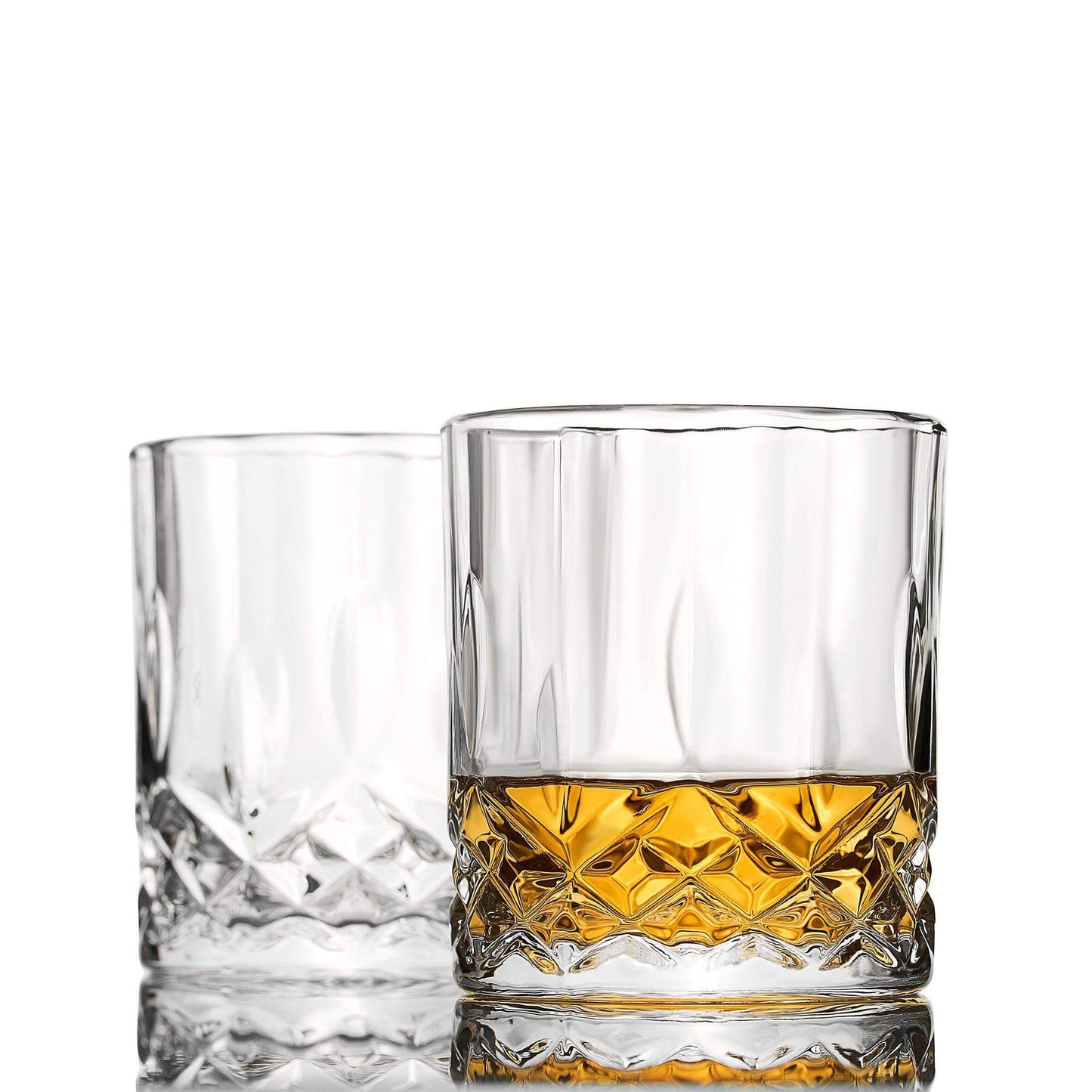 Connoisseur's Choice Whiskey Set - Signature Crystal Glasses & Cooling Granite Stones