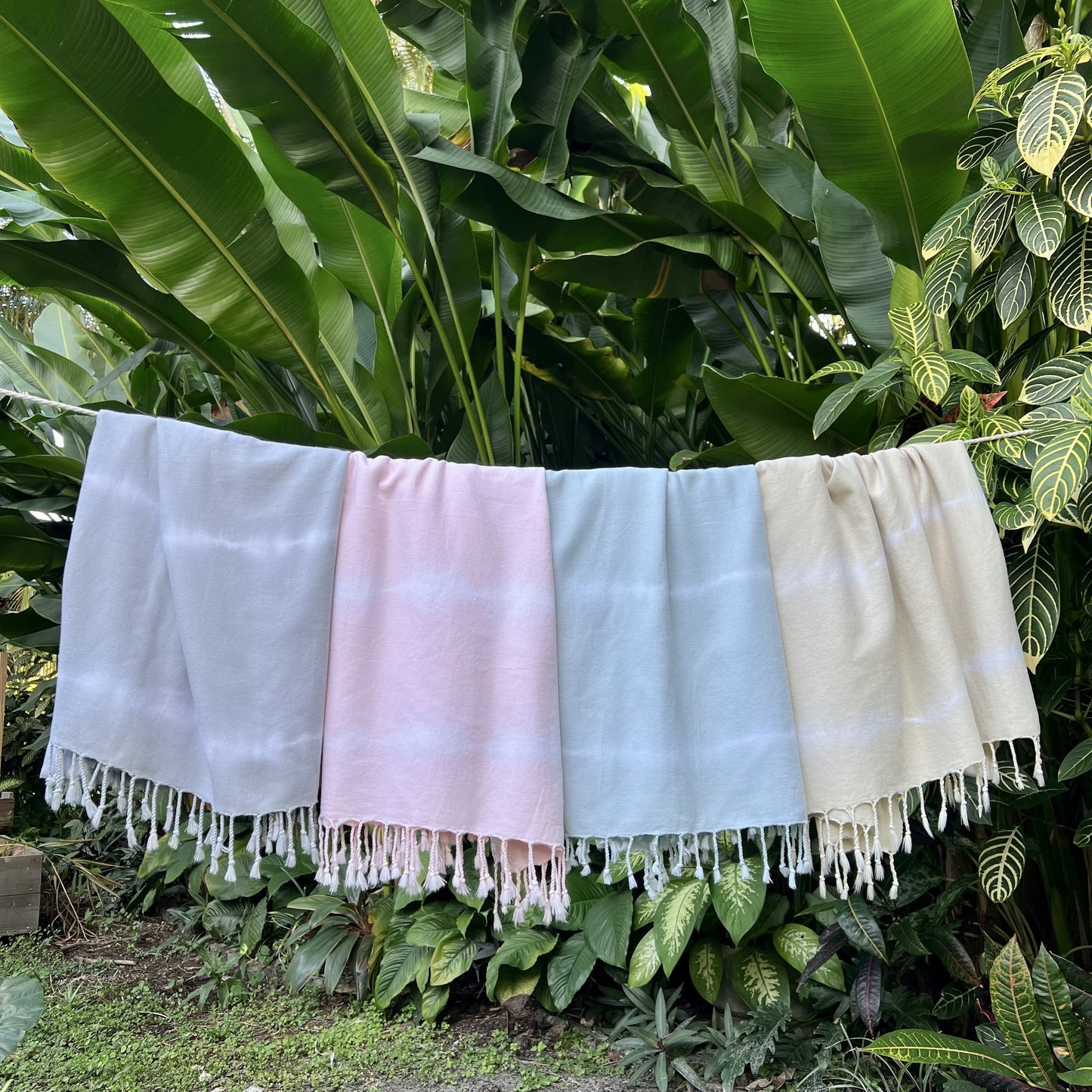 Turkish Beach Towel - Blush Tie Dye