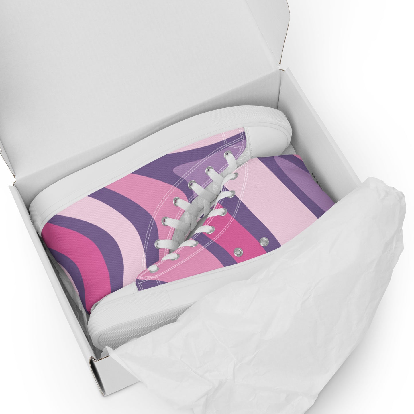 Twilight Gradient High-Top Canvas Sneakers