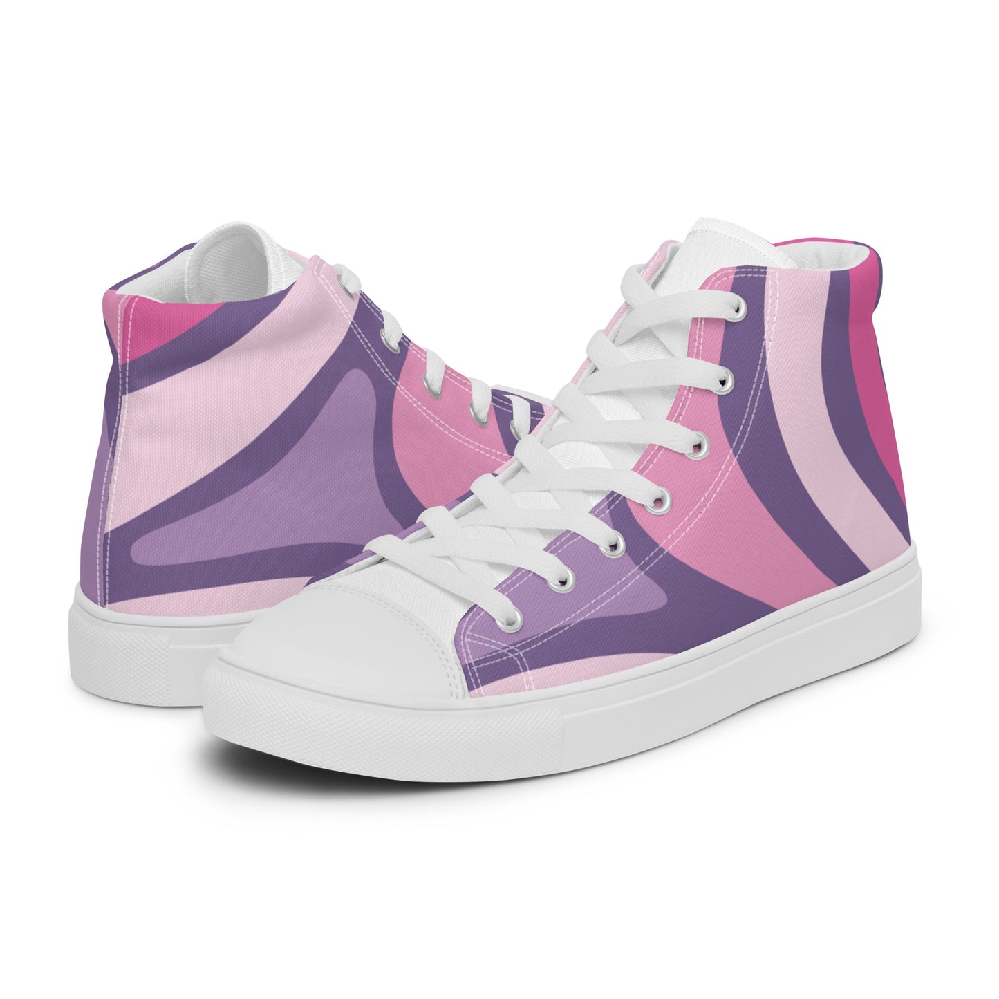 Twilight Gradient High-Top Canvas Sneakers