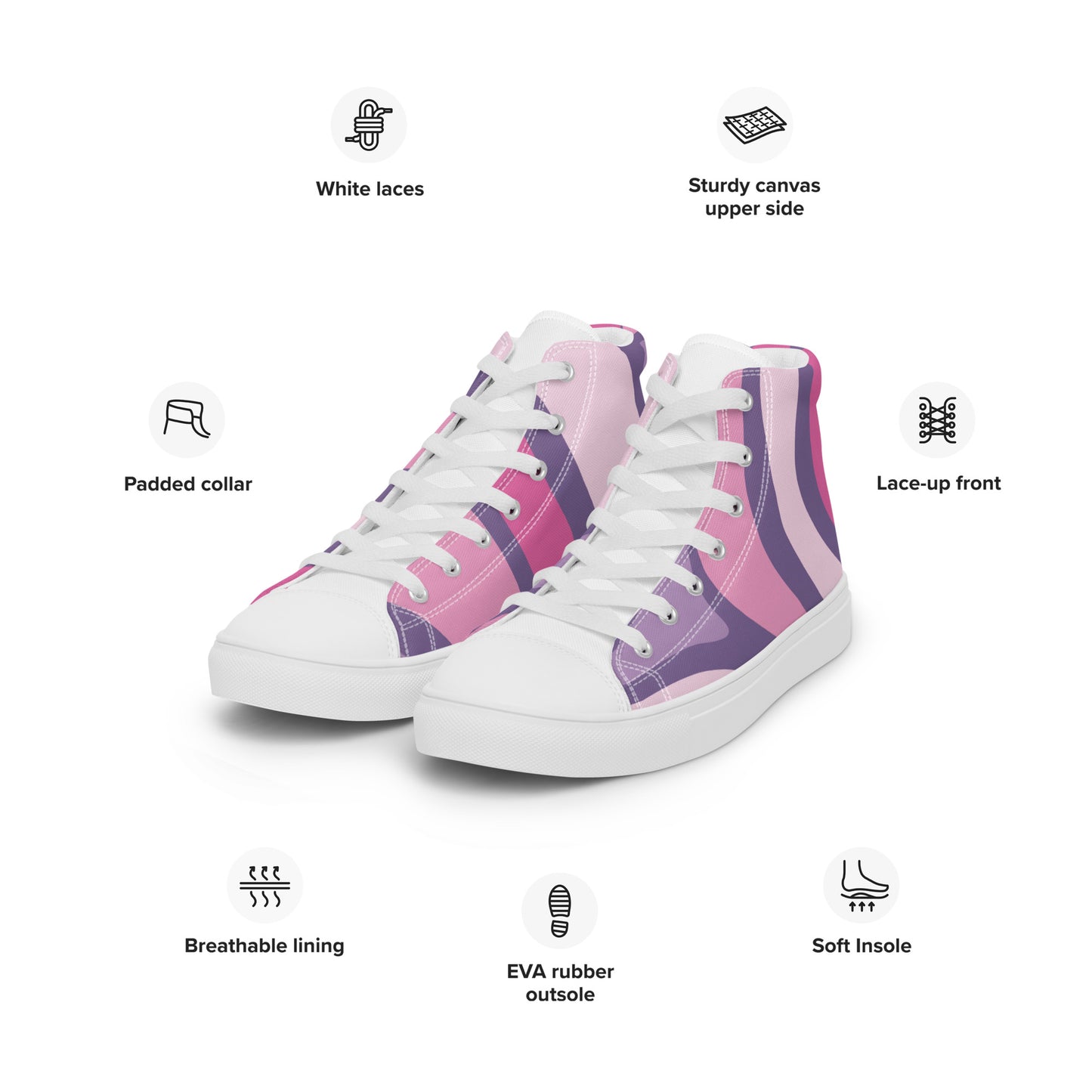 Twilight Gradient High-Top Canvas Sneakers