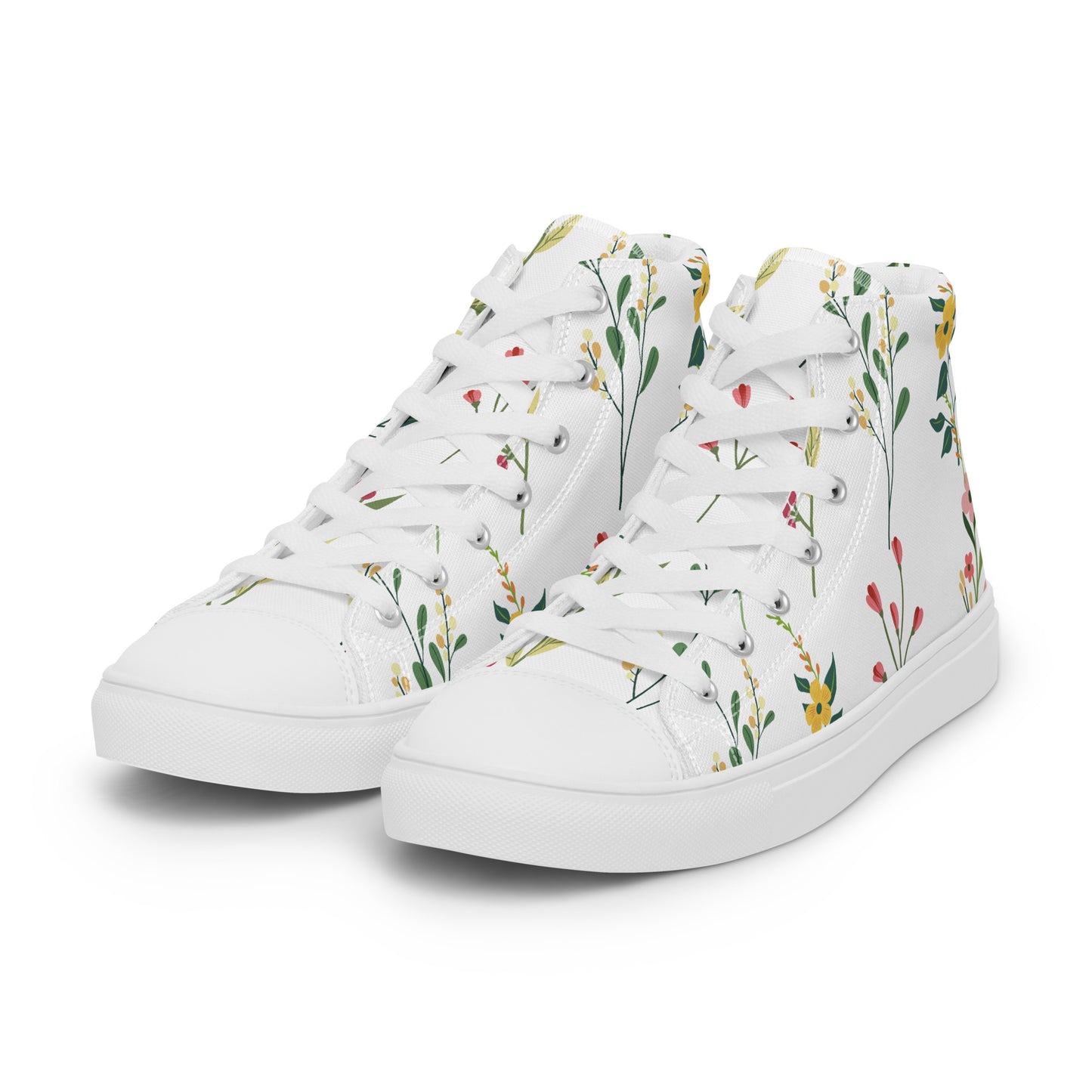 Blossom Breeze High-Top Canvas Sneakers