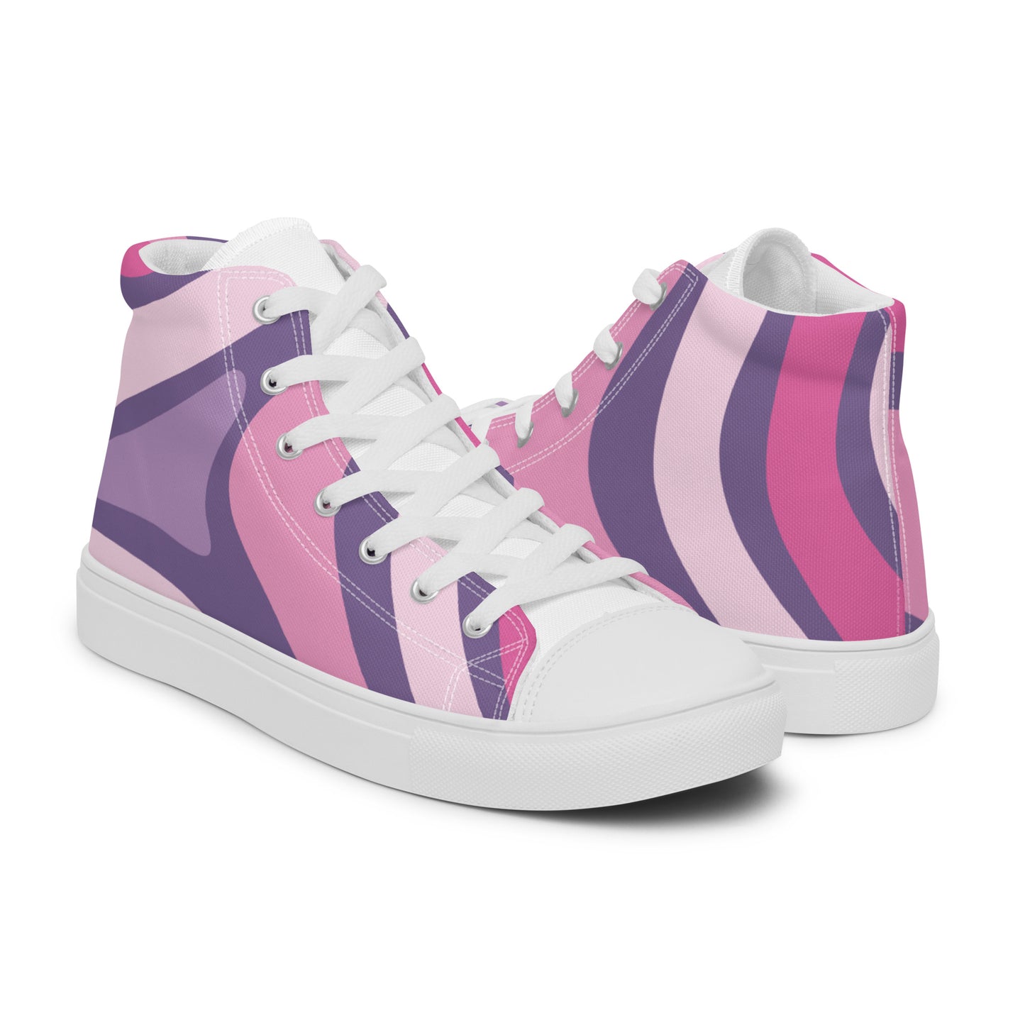 Twilight Gradient High-Top Canvas Sneakers