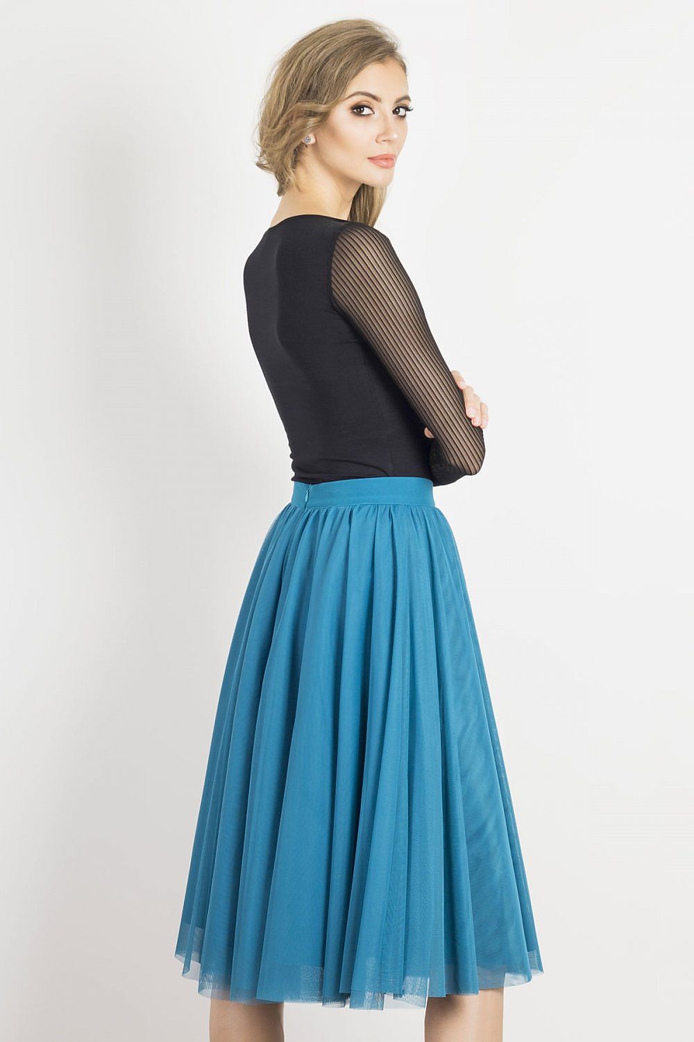 Azure Whisper Tulle Skirt