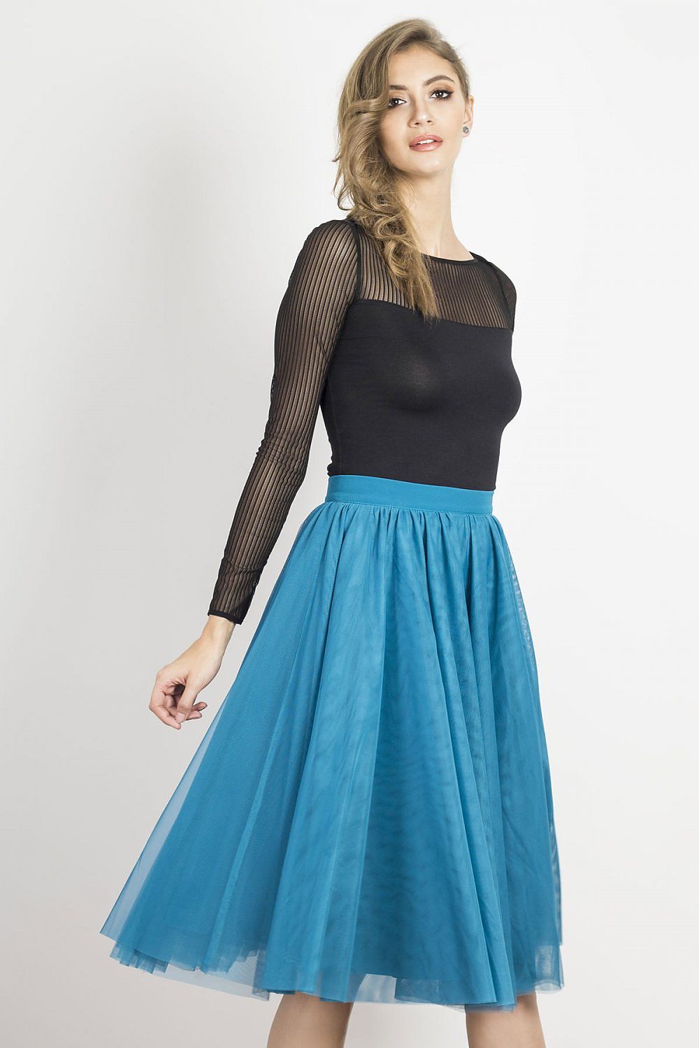 Azure Whisper Tulle Skirt