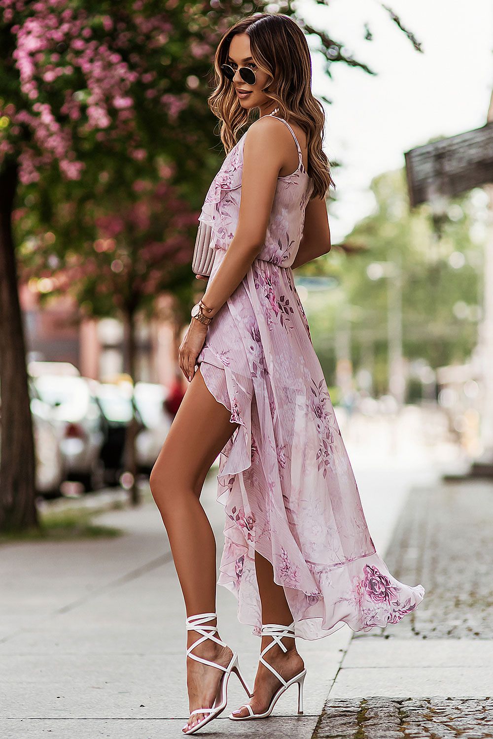 Floral Whisper Chiffon Dress