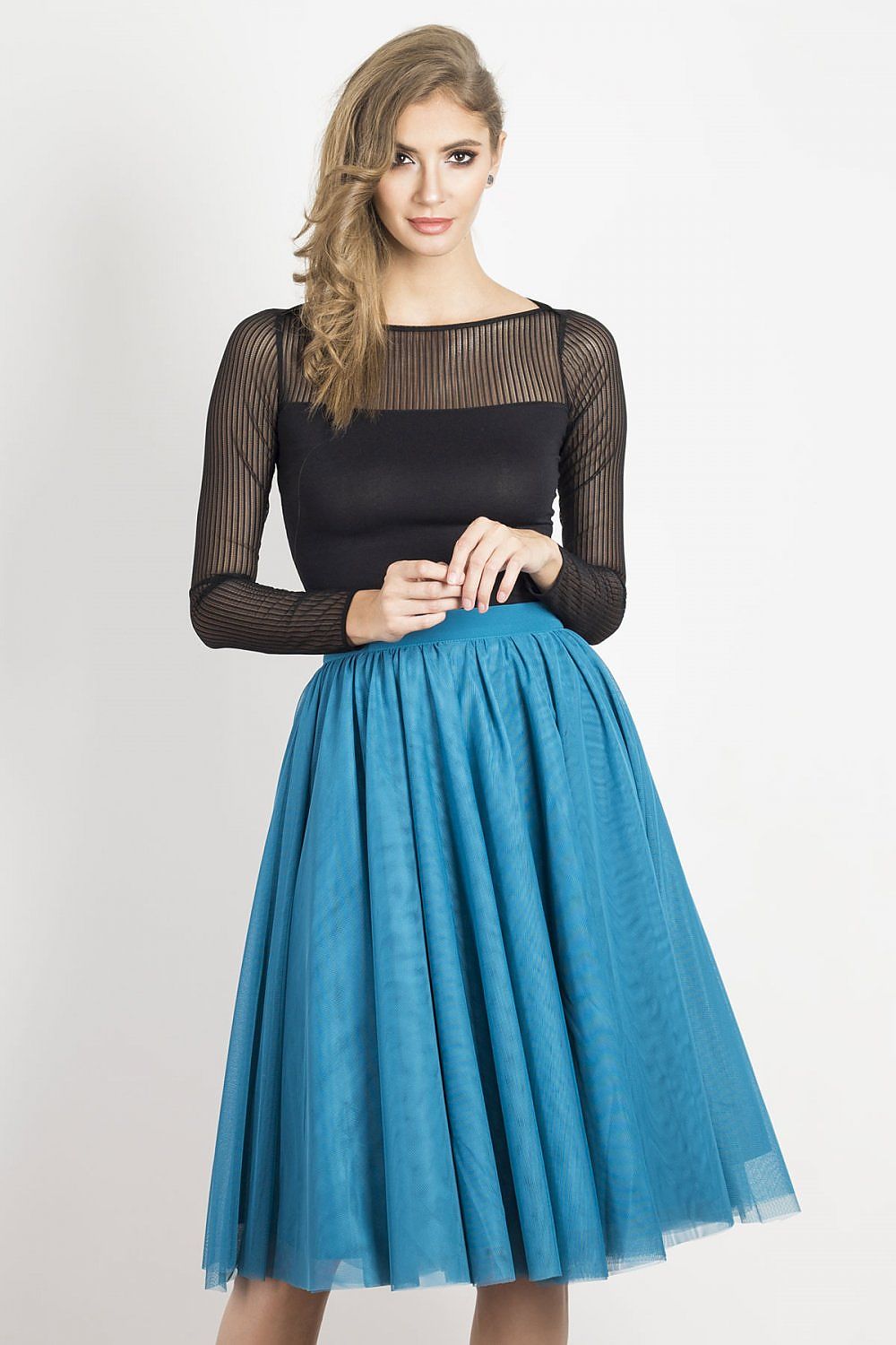 Azure Whisper Tulle Skirt